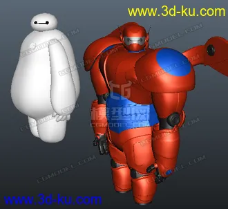 3D打印模型超能陆战队，大白机甲的图片