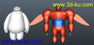 3D打印模型超能陆战队，大白机甲的图片