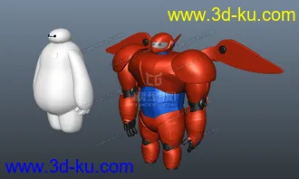 3D打印模型超能陆战队，大白机甲的图片