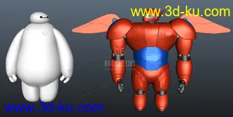 3D打印模型超能陆战队，大白机甲的图片