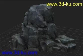 3D打印模型一堆石头的图片