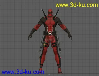 3D打印模型Dead Pool Character Rig with textures的图片