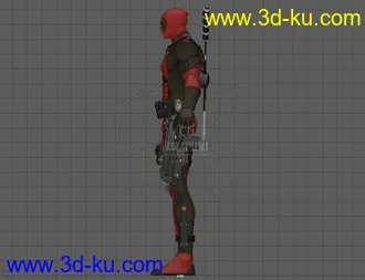 3D打印模型Dead Pool Character Rig with textures的图片