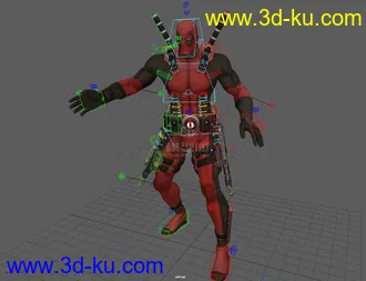 3D打印模型Dead Pool Character Rig with textures的图片