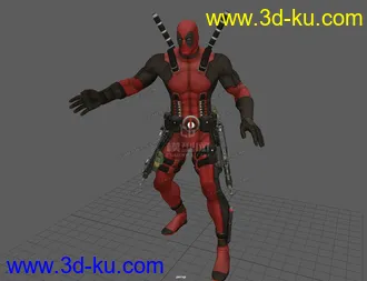 3D打印模型Dead Pool Character Rig with textures的图片