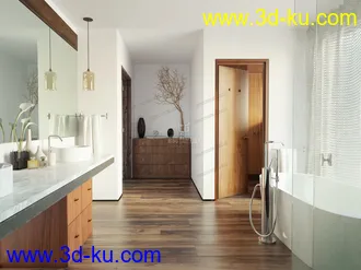 3D打印模型Evermotion Archexteriors vol. 39--现代浴室场景的图片