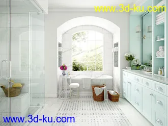 3D打印模型Evermotion Archexteriors vol. 39--现代浴室场景的图片