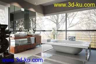 3D打印模型Evermotion Archexteriors vol. 39--现代浴室场景的图片