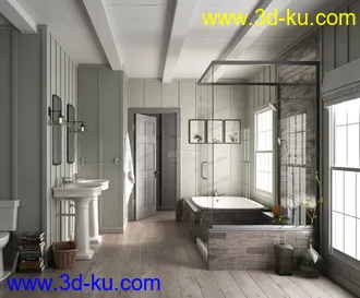 3D打印模型Evermotion Archexteriors vol. 39--现代浴室场景的图片