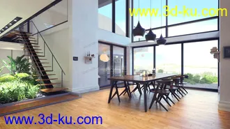 3D打印模型Evermotion Archexteriors vol. 29--九个室内外房间的完整的建筑的图片