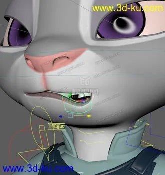 3D打印模型Judy bunny cartoon MAYA character rig的图片