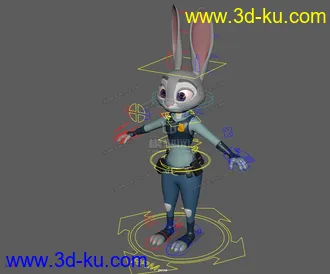 3D打印模型Judy bunny cartoon MAYA character rig的图片