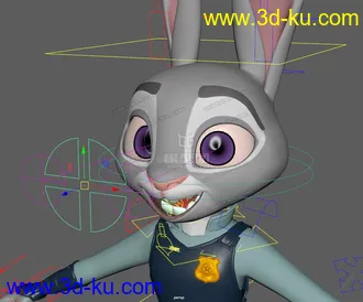 3D打印模型Judy bunny cartoon MAYA character rig的图片