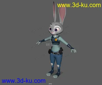 3D打印模型Judy bunny cartoon MAYA character rig的图片