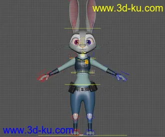 3D打印模型Judy bunny cartoon MAYA character rig的图片