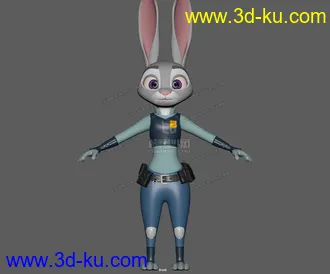 3D打印模型Judy bunny cartoon MAYA character rig的图片