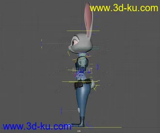 3D打印模型Judy bunny cartoon MAYA character rig的图片