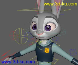 3D打印模型Judy bunny cartoon MAYA character rig的图片