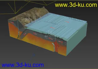 3D打印模型海洋板块大循环（从洋中脊到缝合线）的图片