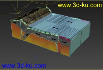 3D打印模型海洋板块大循环（从洋中脊到缝合线）的图片