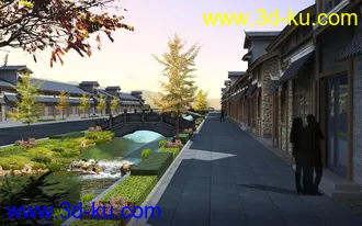 3D打印模型古建 一条街 多多指教的图片