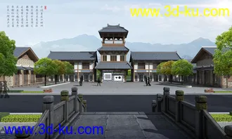 3D打印模型古建 一条街 多多指教的图片