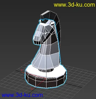 3D打印模型低模 卡通马头的图片