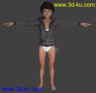 3D打印模型光腚少女的图片