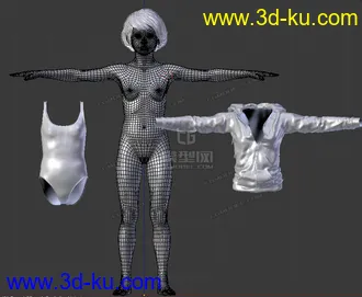 3D打印模型光腚少女的图片