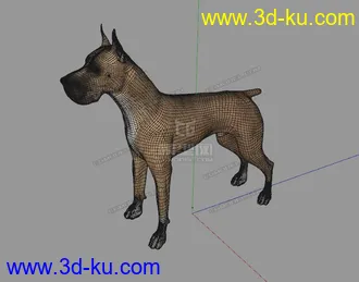 3D打印模型大丹犬 大丹狗的图片