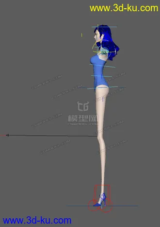 3D打印模型超级模特美女一枚 有绑定 表情控制细致的图片