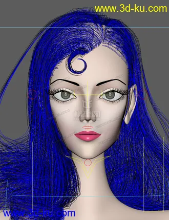 3D打印模型超级模特美女一枚 有绑定 表情控制细致的图片