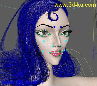 3D打印模型超级模特美女一枚 有绑定 表情控制细致的图片