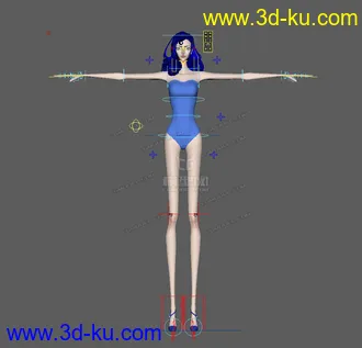 3D打印模型超级模特美女一枚 有绑定 表情控制细致的图片