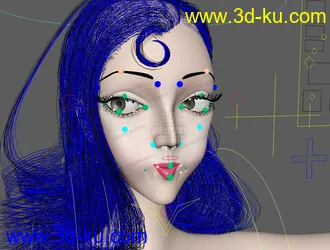 3D打印模型超级模特美女一枚 有绑定 表情控制细致的图片