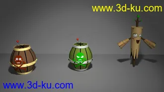 3D打印模型做了一组npc的小角色的图片