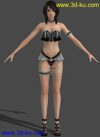 3D打印模型《零：濡鸦之巫女》不来方夕莉泳装的图片