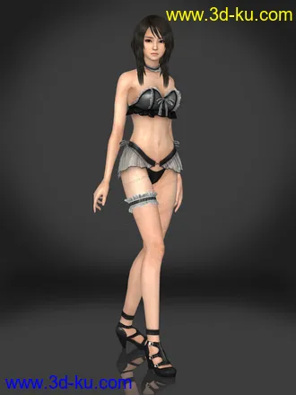 3D打印模型《零：濡鸦之巫女》不来方夕莉泳装的图片