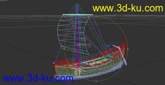 3D打印模型一条外国古代小船的图片