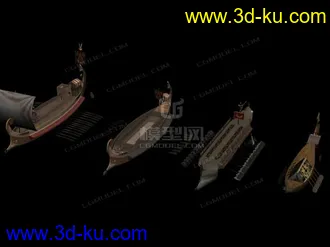 3D打印模型4条战船的图片