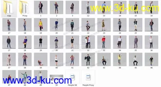 精细现代人模型的图片