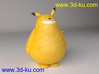 3D打印模型每周一模 肥卡丘 比卡超 皮卡丘 龙猫的图片