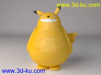 3D打印模型每周一模 肥卡丘 比卡超 皮卡丘 龙猫的图片