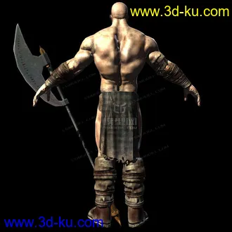 3D打印模型野蛮人，FBX+U3D格式，带全套动画，免费发放的图片
