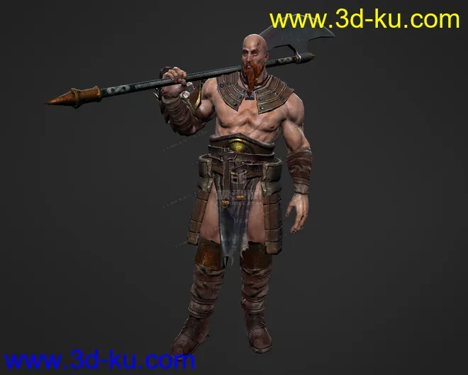 野蛮人，FBX+U3D格式，带全套动画，免费发放模型的图片7