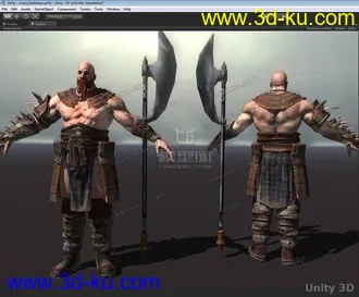 3D打印模型野蛮人，FBX+U3D格式，带全套动画，免费发放的图片