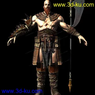 3D打印模型野蛮人，FBX+U3D格式，带全套动画，免费发放的图片