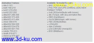 unity3d 游戏人物模型 girlWarrior 女战士 带动作 FBX的图片