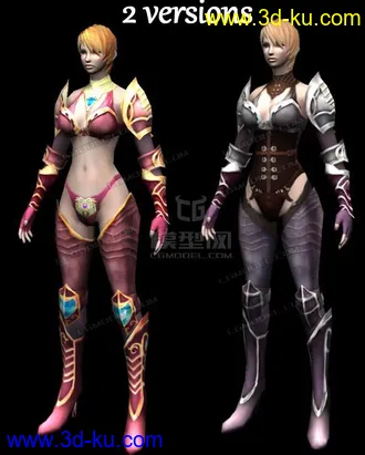 unity3d 游戏人物模型 girlWarrior 女战士 带动作 FBX的图片