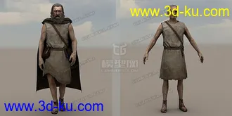 乞丐模型带动作，适合端游的图片